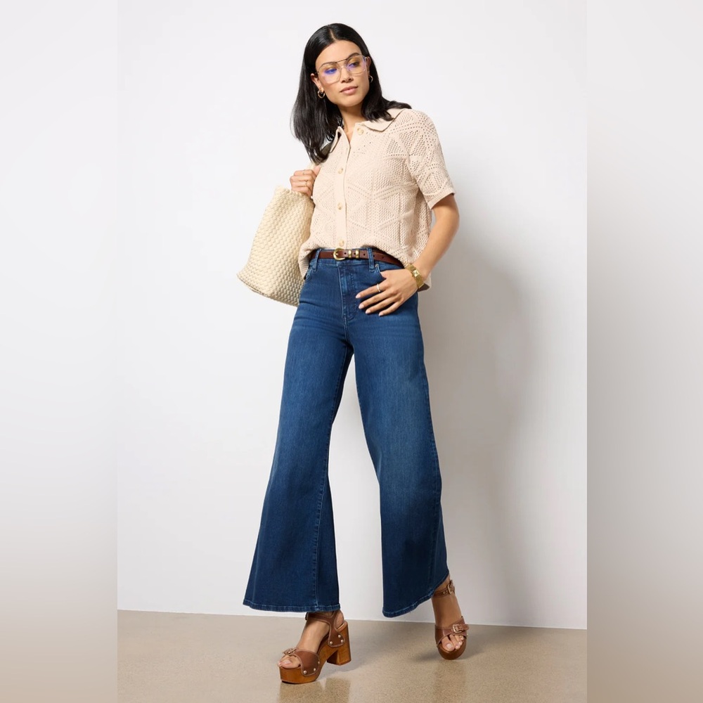 Frame Denim Blue Ankle & Cropped Jeans